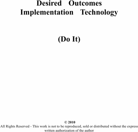 Product picture Desired Outcomes Implementation Technology - DO IT